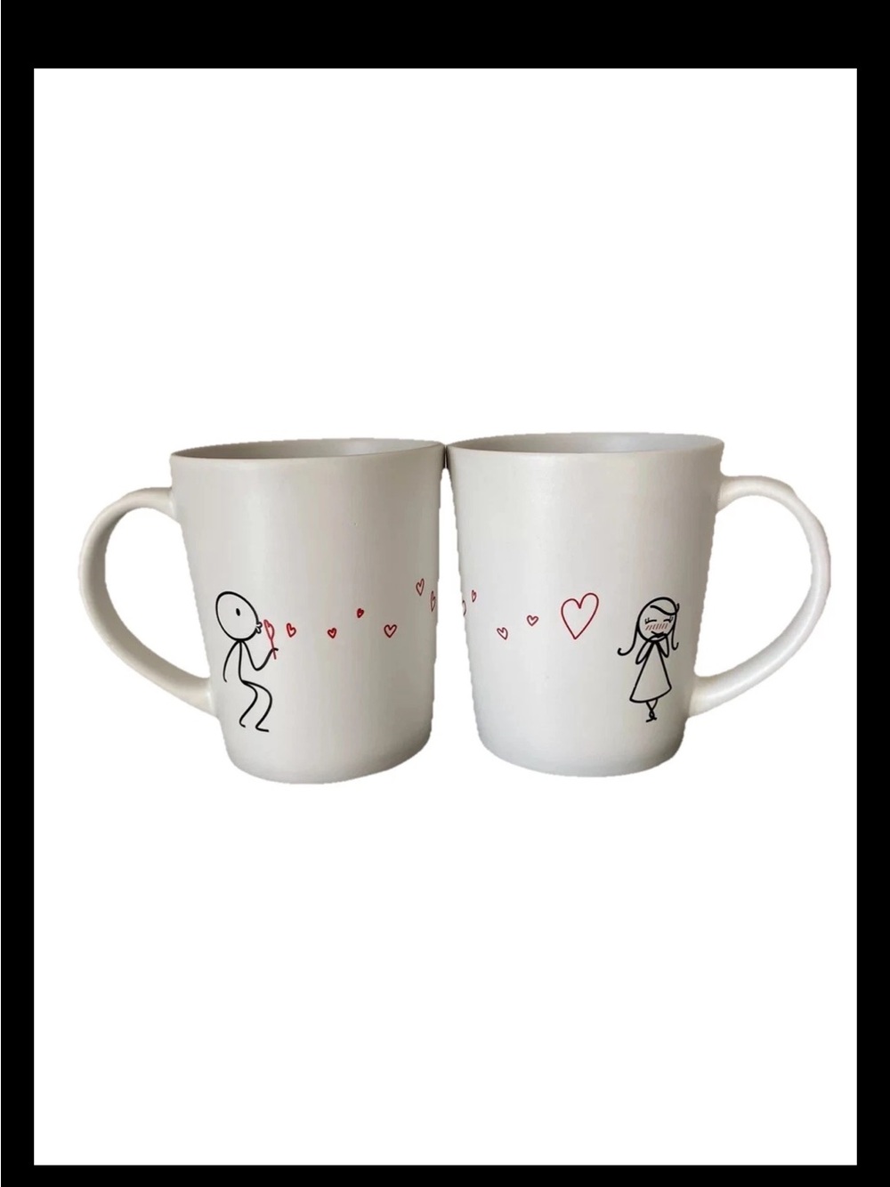 2 Sweetheart Mugs Hearts Human Touch My Heart To Yours Valentines Day Gift
